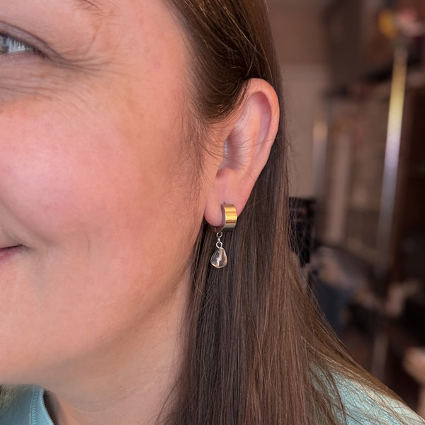 Opalite Huggie Hoop Earrings
