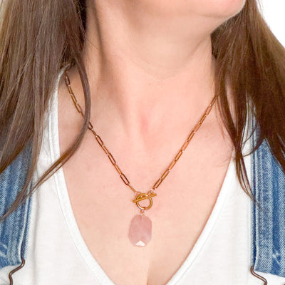 Open Heart Toggle Necklace