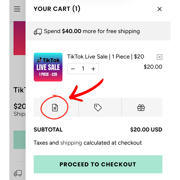 TikTok Live Sale | 1 Piece | $20