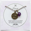 Pisces & Amethyst Charm Necklace