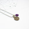 Pisces & Amethyst Charm Necklace