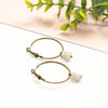 Rainbow Moonstone Hoop Earrings side view