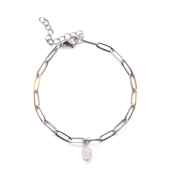 Rose Quartz Chain Anklet
