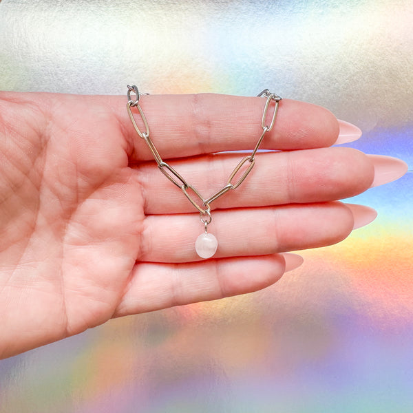 Rose Quartz Chain Anklet