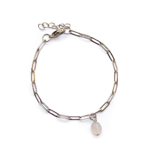 Rose Quartz Chain Bracelet