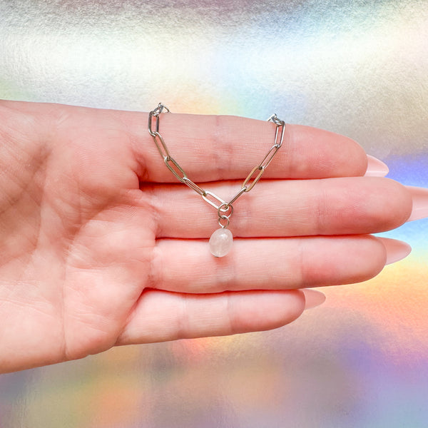 Rose Quartz Chain Bracelet