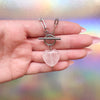 Rose Quartz Heart Toggle Necklace