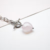 Rose Quartz Heart Toggle Necklace