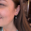 Rose Quartz Huggie Hoop Earrings