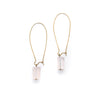 Rose Quartz Long Hoop Earrings