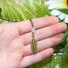 Rose Quartz and Feather Necklace