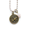 Taurus & Rose Quartz Charm Necklace