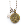 Taurus & Rose Quartz Charm Necklace