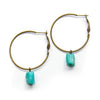 Tiny Amazonite Hoop Earrings