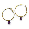 Tiny Amethyst Hoop Earrings