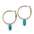 Tiny Blue Apatite Hoop Earrings