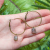 Botswana Agate Hoops