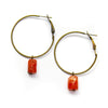 Tiny Carnelian Hoop Earrings