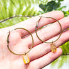 Citrine Hoop Earrings