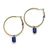 Tiny Lapis Lazuli Hoop Earrings