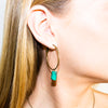 Malachite Hoop Earrings