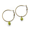 Tiny Peridot Hoop Earrings