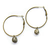 Tiny Pyrite Hoop Earrings