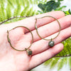 Tiny Pyrite Hoop Earrings