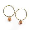 Tiny Sunstone Hoop Earrings