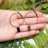 Tiny Tiger's Eye Hoops