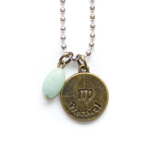 Virgo & Amazonite Charm Necklace