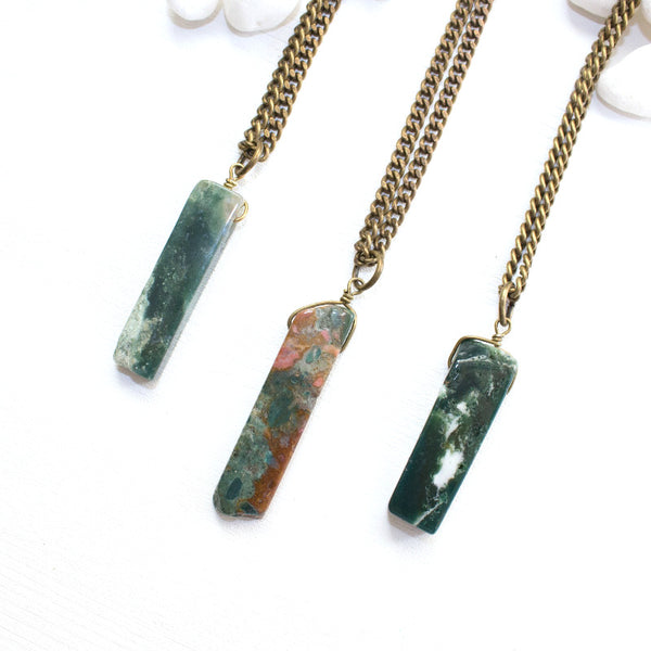 Agate Necklace - Natural Gemstone Necklace