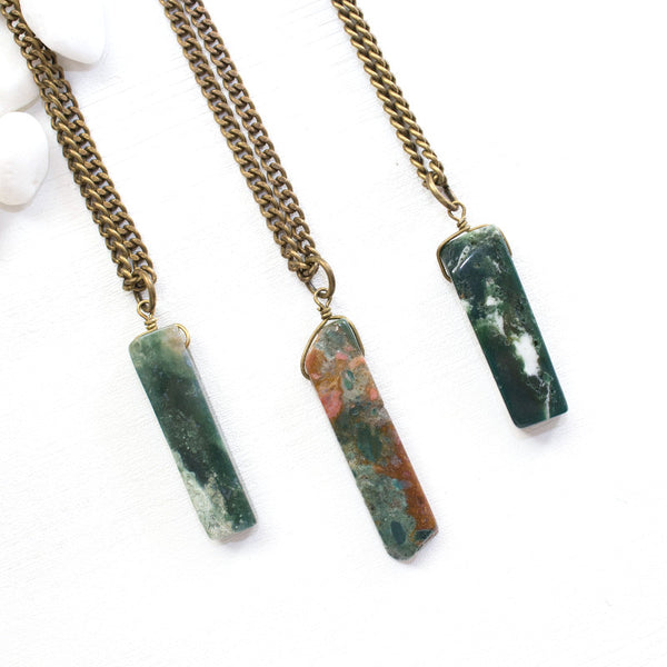 Agate Necklace - Natural Gemstone Necklace