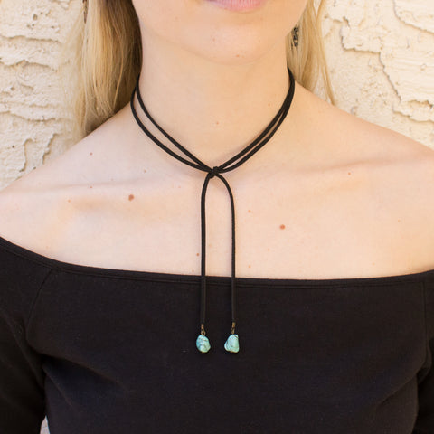 Turquoise Gemstone Wrap - Vegan Jewelry