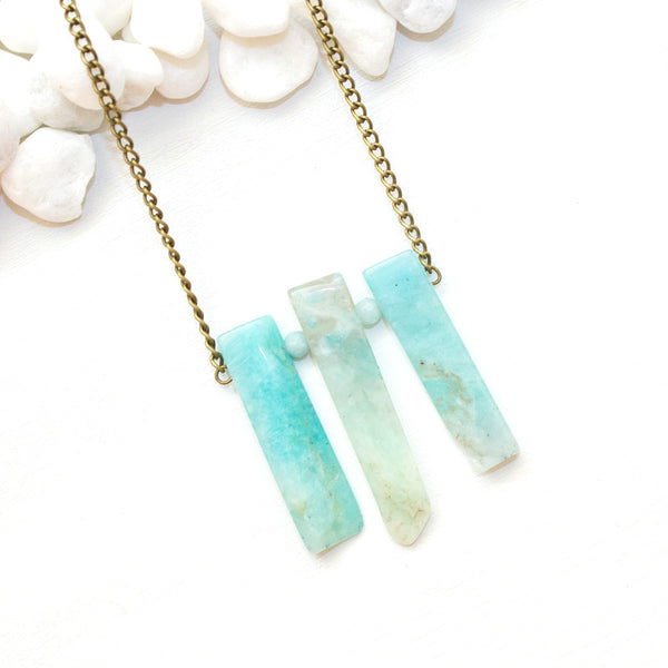 Amazonite Necklace - Natural Gemstone Jewelry