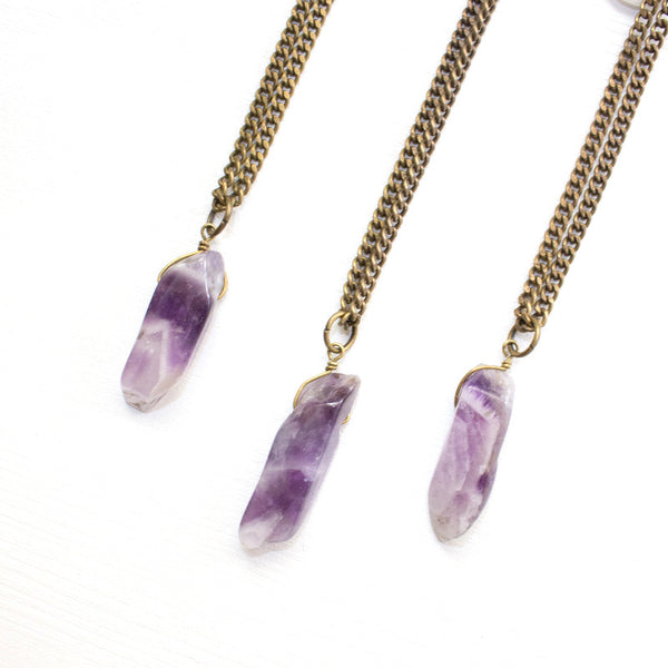 Amethyst Necklace - Natural Gemstone Jewelry