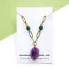 Amethyst Rainbow Beaded Long Necklace