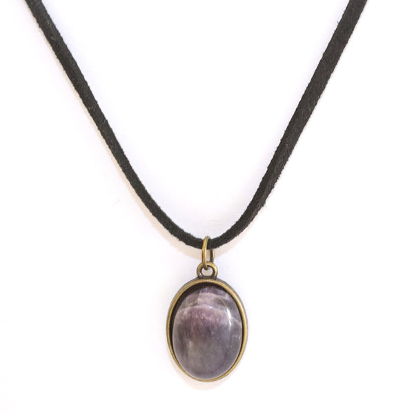 Amethyst Gemstone Choker - Natural Gemstone Vegan Jewelry