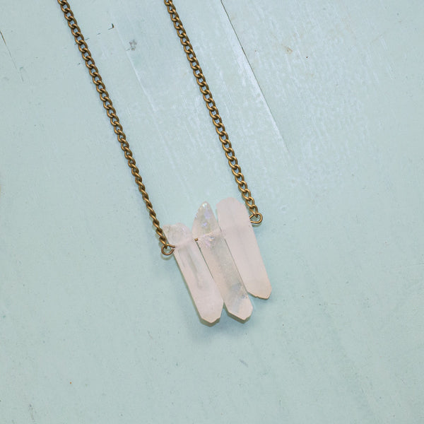 Angel Aura Quartz Necklace - Crystal Quartz Jewelry