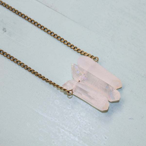 Angel Aura Quartz Necklace - Crystal Quartz Jewelry