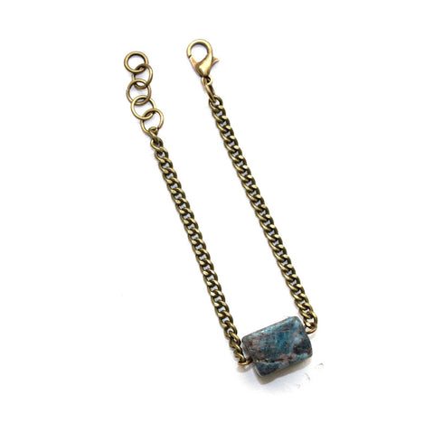 Apatite Cube Bracelet - Natural Gemstone Jewelry