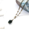 Apatite and Rainbow Moonstone Necklace - Natural Gemstone Jewelry