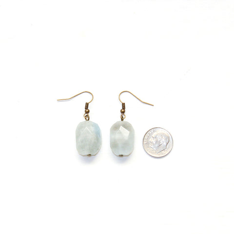 Aquamarine Drop Earrings - Natural Gemstone Jewelry