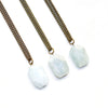 Aquamarine Long Necklace - Natural Gemstone Jewelry