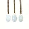 Aquamarine Long Necklace - Natural Gemstone Jewelry