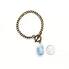 Aquamarine Toggle Bracelet - Natural Gemstone Jewelry