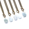 Aquamarine Toggle Necklace - Natural Gemstone Jewelry