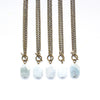 Aquamarine Toggle Necklace - Natural Gemstone Jewelry