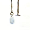 Aquamarine Toggle Necklace - Natural Gemstone Jewelry