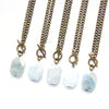 Aquamarine Toggle Necklace - Natural Gemstone Jewelry